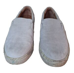 Frye Ivy Slip On Leather Nubuck Sneakers Size 8M Marbled Ice Gray Casual